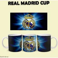 Roly Real Madrid Voetbal Mok High quality print 325 ml - Coffee Mug - Football Gift Real Madrid Official Logo Cup – Football Fan Mug, Ceramic Coffee Cup for Madridistas
