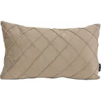 NOVÉE Velvet Cross Taupe Kussenhoes | Fluweel/Polyester | 30 x 50 cm