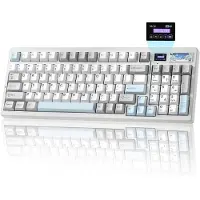 Yunzii IF99 - Draadloos Mechanisch Gaming Toetsenbord - 98% Layout - Display - RGB - Hot-Swap - Bluetooth/2.4 GHz/USB-C - Gasket Mount - Programmeerbaar - Wit