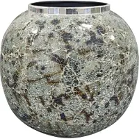 Ter Steege Bloempot Metaal-Mozaïek Steentjes Multicolour D 21 cm H 30 cm Opening