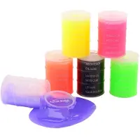 Johntoy Speelslijm - 6x 150 ml - verschillende kleuren - speelgoed slijm - horror