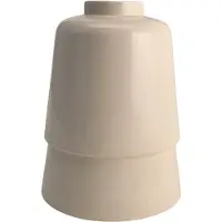 XLBoom Piled Vaas Crème Tall - ø24cm - 32,50cm hoogte - Keramische design vaas met gestapeld effect - Verkrijgbaar in Ruby | Cream | Dark Green - Tijdloze woondecoratie door Alain Gilles