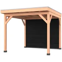 Westwood Douglas overkapping, 300 x 300, met achterwand, Comfort Plus Zwart