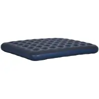 Merax Tweepersoons Luchtbed – Opvouwbaar Campingbed voor Gasten – Donkerblauw – 203 × 152 × 22 cm