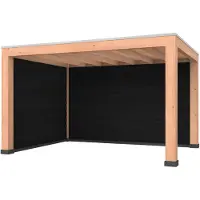 Westwood Douglas overkapping, 400 x 300, met zwarte achterwand en zijwand, Modern Plus