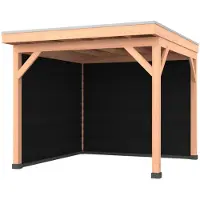 Westwood Douglas overkapping, 300 x 300, met achterwand en zijwand, Comfort Plus Zwart