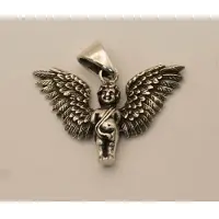 925 Sterling zilveren hanger cupido - Amor hanger van zilver - Eros hangertje van zilver - zilveren hanger Romeinse mythologie de god van de liefde - zilveren hanger om liefde te verklaren