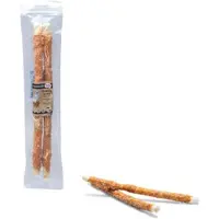 Beeztees hondensnack - chewing sticks met eend - 40 x 2 x 2 cm- tandverzorgend - geluksmaker voor uw hond - 2 stuks in verpakking