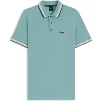 BOSS Polo van katoenpiqué met logodetails