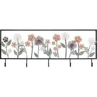 Kare design Wand Kapstok ingelijste bloemen