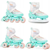 Raven Profession 4-in-1 Schaatsen/Skeelers Wit/Mint/Oranje maat 28-32