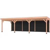 Westwood Douglas overkapping, 900 x 350, met zwarte achterwand, Comfort Plus