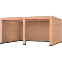 Westwood Douglas overkapping, 500 x 400, met achterwand en twee zijwanden, Modern Plus
