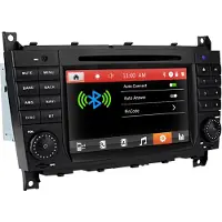 Junsun Wince 6.0 Autoradio Geschikt voor Mercedes Benz C/G/CLC Klasse W203, 32 GB SD-kaart, CD, DVD, USB, GPS-Navigatie, Stuurwielbediening, Bluetooth - 7-inch Touchscreen