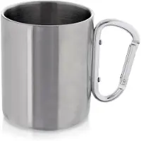 Orion - Stalen Reismok - 350 ml - Karabijnhaak Handvat - Dubbele Wand
