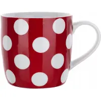 Banquet Keramische Mok Dots Rood met Stippen - 310 ml