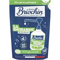 Jacques Briochin Handzeep Navulling met Bicarbonaat 450 ml – Doux pour les Mains – 98% Ingrediënten van Natuurlijke Oorsprong