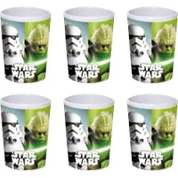 Star Wars 6 x Beker - Tumbler Melamine Set - Duurzaam, Lichtgewicht - Voor Fans en Kinderen