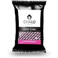 Chalo Strawberry Iced Chai - Vegan Aardbei Iced Tea - Zwarte Assam thee - 300GR Navulzak