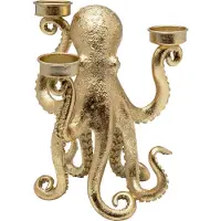 Kare design Kandelaar goud octopus 23cm
