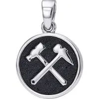 MOOYE ® - Collectie Zilveren hanger gereedschap voor in de mijn met lava zand