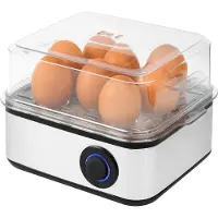 DNA Eierkoker Electrisch - Eierkoker - Eierkoker Met Timer - Zilver - 21cm x 15cm x 13cm