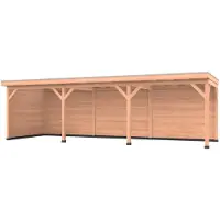 Westwood Douglas overkapping, 900 x 300, met achterwand en zijwand, Comfort Plus