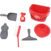 Dirt Devil Schoonmaak speelgoed – 7-delige Speelgoedset met Emmer, Borstel, Sprayfles, Schraper en Accessoires – Rollenspel Schoonmaakset voor Kinderen vanaf 3 Jaar