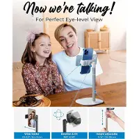 Original Verstelbare, Draagbare Telefoonstandaard | Voor Bureau, Thuiswerk, Videogesprekken, Live Streaming | Compatibel met iPhone, Samsung, en Meer Smartphones