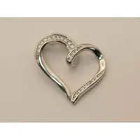 925 Sterling zilveren hanger hartje met kunst diamanten - hartje met steentjes hanger van zilver - hartje hangertje van zilver voor geliefde - hartjes hanger cadeau tip ! - valentijn hangertjes