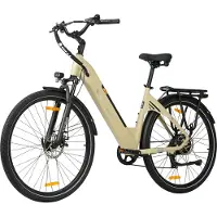 TTGO C3 SE Elektrische Fiets - 250W Motor - 36V18Ah Accu - Max Snelheid 25km/u - 28 Inch Banden - Max Bereik 80-120km - Shimano 7 Versnellingen - Beige