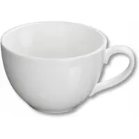 Wilmax Grote Porseleinen Mok 420 ml - Wit, voor Koffie & Thee
