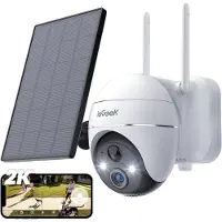 IeGeek Buitencamera Zonne - energie - Draadloze Solar Beveiligingscamera met Bewegingsdetectie - WIFI & Night Vision - Outdoor Security Camera