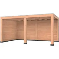 Westwood Douglas overkapping, 500 x 300, met achterwand en twee zijwanden, Modern Plus