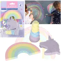 Starpak EENHOORN Pastelkleurige stoepkrijt voor kinderen, NIET-GIFTIGE krijt om mee te tekenen, 3 STUKS