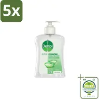 Dettol 5 x Handzeep Hydraterend Aloë Vera 250 ml - Grootverpakking - Handzeep - Antibacteriële Handzeep - Aloë Vera Handzeep - Hygiëne - Handhygiëne