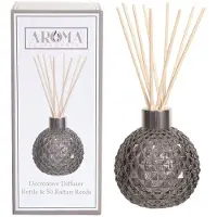 Woodbridge Geurstokjes - - Diffuser - Lege Glazen Geur Verspreider met 50 rotan stokjes (Grijs)