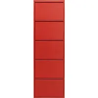 Kare design Schoenenkast Caruso rood 5 laden