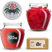 Kadax Amphora Pot Ø82 510ml + Deksel Ø82 Rooster