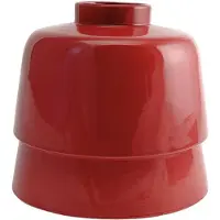 XLBoom Piled Vaas Rood Medium - ø22,50cm - 24cm hoogte - Keramische design vaas met gestapeld effect - Verkrijgbaar in Ruby | Cream | Dark Green - Tijdloze woondecoratie door Alain Gilles