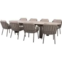 4 Seasons Outdoor Denia Puglia dining tuinset 290x110xH75 cm 9 delig keramiek terre Taste 4SO