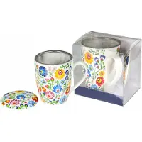 Livello Folk Mok met zetgroep, zeef en deksel - 350 ml porselein