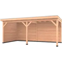 Westwood Douglas overkapping, 600 x 300, met achterwand en zijwand, Comfort Plus