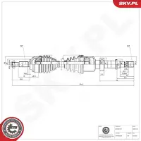 ESEN SKV 40SKV413 Aandrijfas