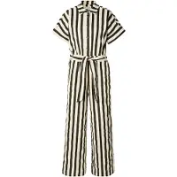 Lollys Laundry Jumpsuit 'Mathilde' lichtbeige / zwart