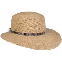 Lierys Rafia Crochet Hoed met Schuine Rand by
