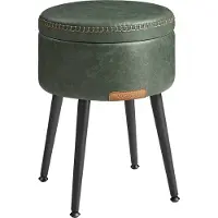 Vasagle EKHO collectie - moderne kruk met opbergruimte, Bos Groen