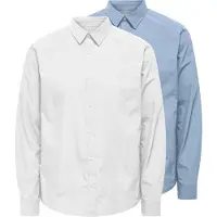Only & Sons Overhemd 'ONSFLORIA' hemelsblauw / wit