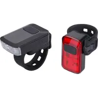 Bbb Cycling Spark 2.0 Fietsverlichting Set - 20 tot 100 Lumen - USB C Oplaadbaar - Brandtijd: 28 uur - Fietslampjes Led Set Wit en Rood - BLS-153