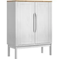 vidaXL Dressoir FLORO Wit 70 x 30 x 70,5 cm Massief vurenhout